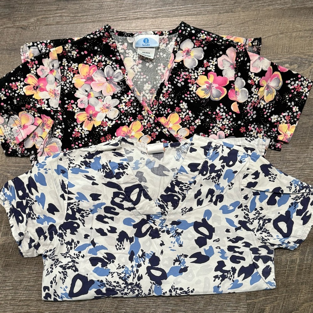 Two Size Small Scrub Tops